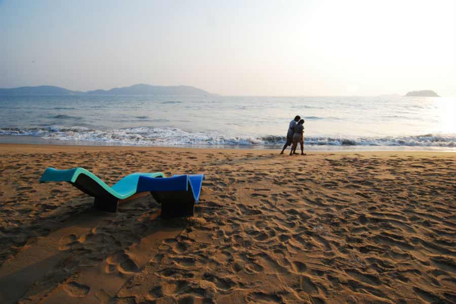 Beach view at Devbagh Beach Resort