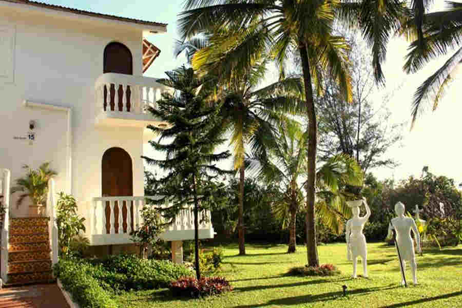 Exterior villa view at the Luxury Beach Resort at Baga Beach in Calangute