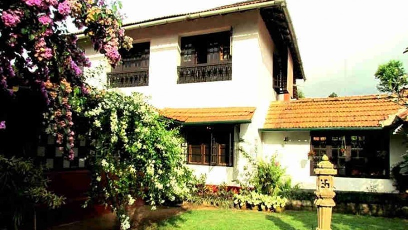 Side view of the Vintage German Style Bungalow at Madikeri