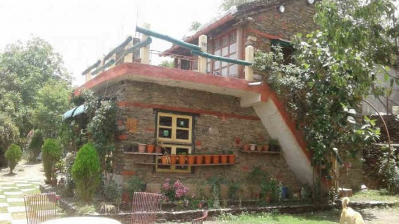 Exterior of the Eco lodge at Haryal