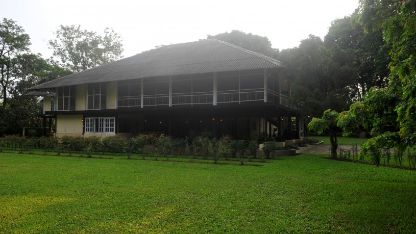 The stilt at Estate Bungalow at Jalan Nagar