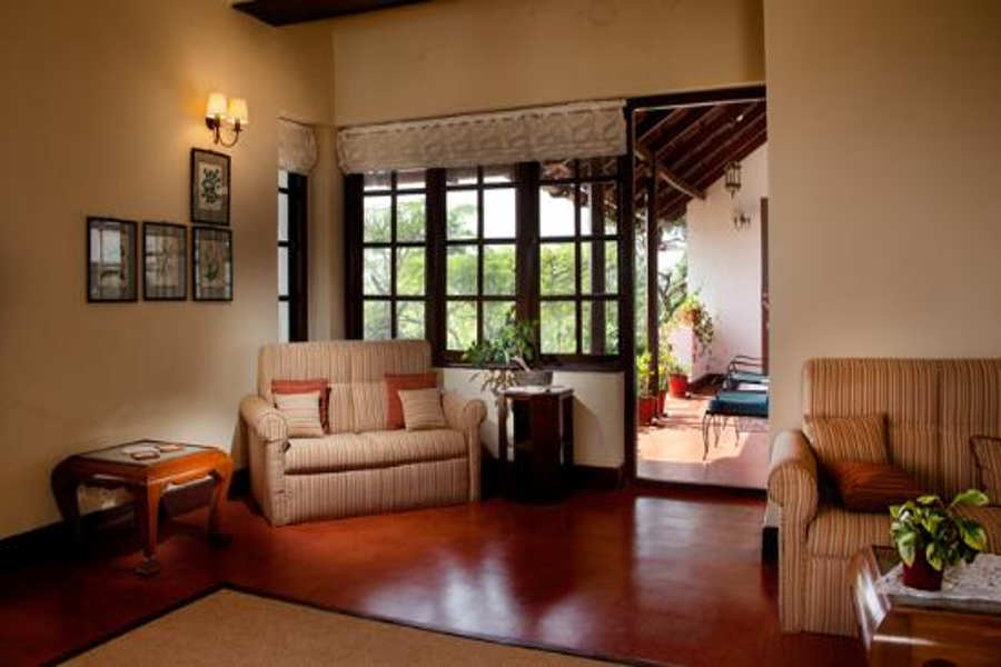 Living area at Heritage Bungalow at Pollibetta