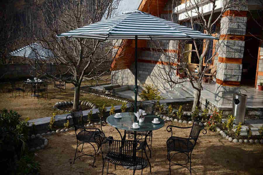 Outdooor seating at Classic Hill Station Villa At Siyal