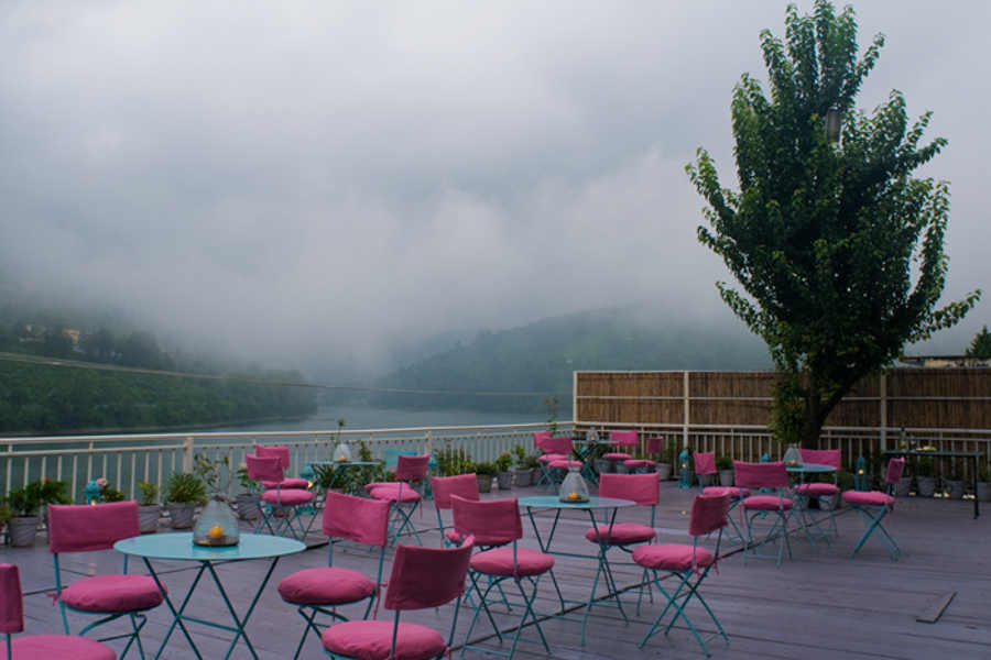 Deck at Serene Lodge On Bhimtal Lake