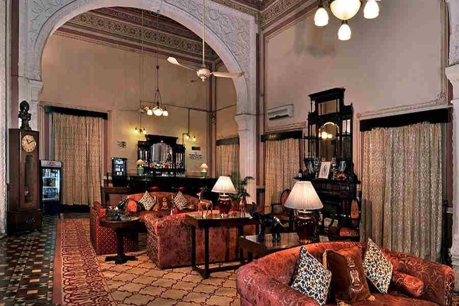 Lounge at Elegant Heritage Hotel In Kota