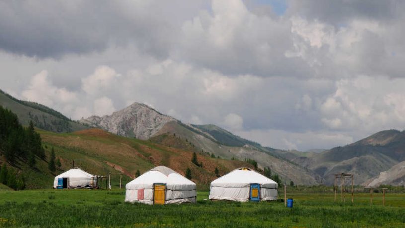 Nomadic Life Yurts Landscape Mongolia
