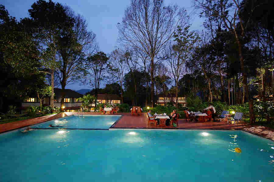 Swimming Pool at the Luxury Nature Resort In Kumily.