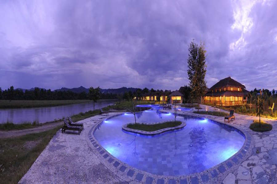 Swimming Pool at the Wildlife Resort In Chitwan