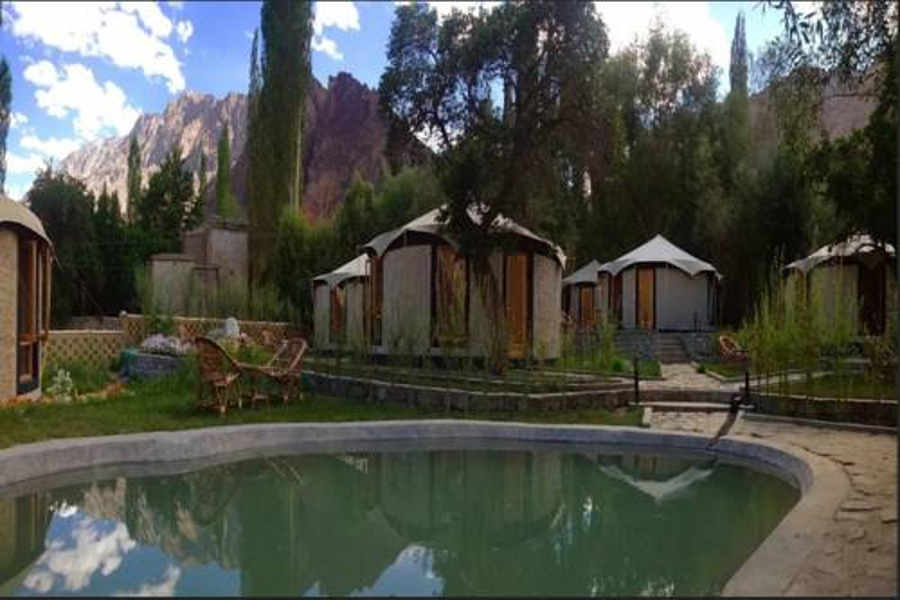 Waterbody at the Traditional Cottages In Nubra Valley