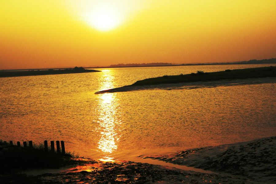 Sunset at Eco-friendly Resort At Bhitarkanika