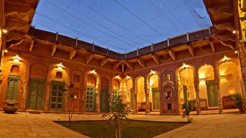 Quadrangle at the Heritage Haveli Stay In Mandawa