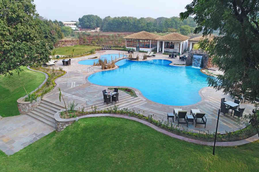 Swimming Pool at the Boutique Luxury Resort In Ranthambore