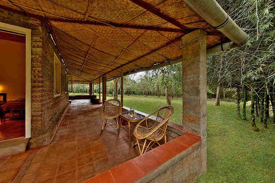 Verandah at Jungle Resort in Bokkapuram