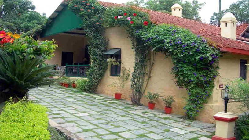 Trellis on the roof at the Vintage Cottages Near Nakki Lake