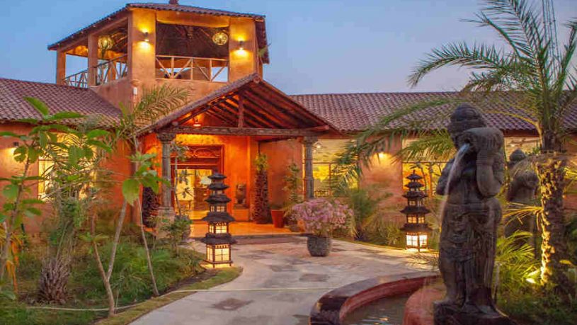 Evening view at Luxurious Safari Lodge At Tadoba