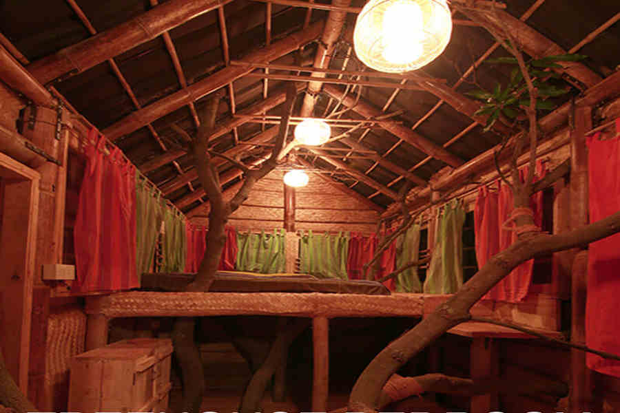 Treehouse-Bedroom at Rustic Treehouse Off Hennur Road