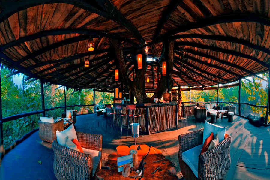 Dining Hall at the Luxury Treehouse At Bandhavgarh