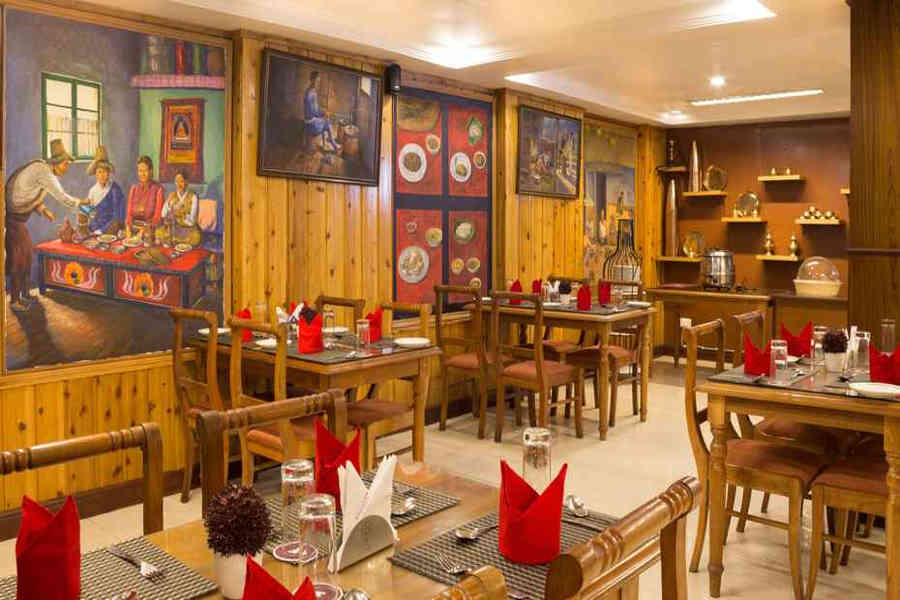 Restaurant at the Luxury Resort In Darjeeling...