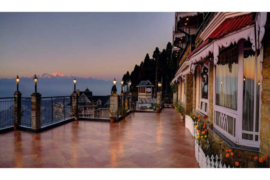 Terrace at the Romantic Resort And Spa In Darjeeling